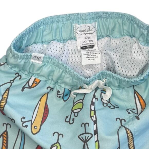 Mud Pie Fishing Lure Swim Trunks  - Size 12-18 months - Picture 3 of 3